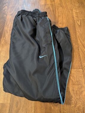 Vintage Nike Y2k Kids Youth Snow Pants Size 24x26 Blue Navy Joggers Winter XL